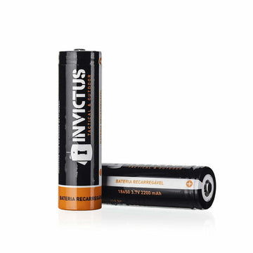 Pilhas Bateria Invictus Recarregável 18650 Lanternas