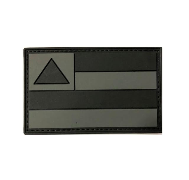 Patch Bandeira da Bahia Emborrachado (Escala de Cinza)
