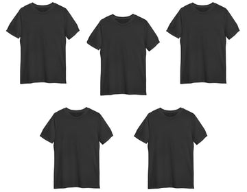 KIT 5 Camisetas Malha Fria Punho nas Mangas Atacado