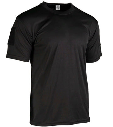 Camiseta Tática T-Shirt Combat Velcro Ombro - Preta