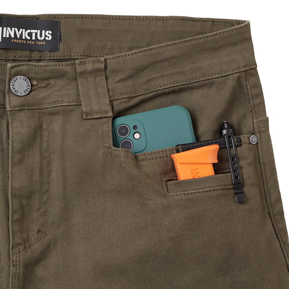 BERMUDA CARGO INVICTUS ENDURANCE STRONGER VERDE MILITAR