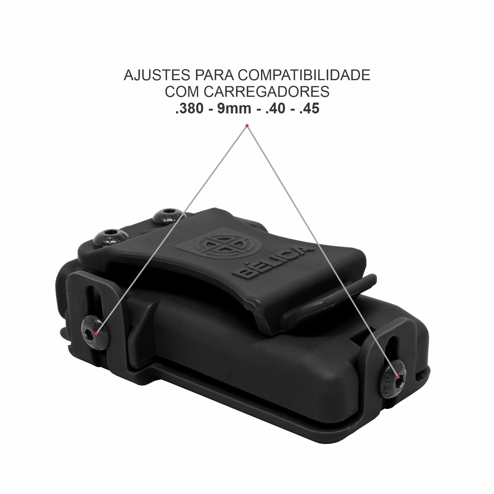 Porta Carregador Bélica Universal Velado Preto