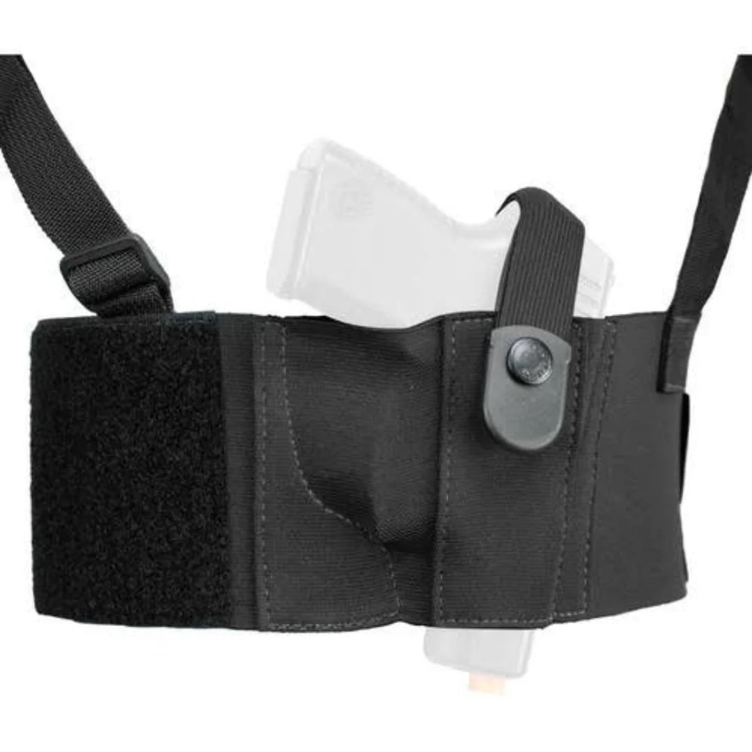 Coldre Abdominal Cia Militar Tático com Elástico - Preto