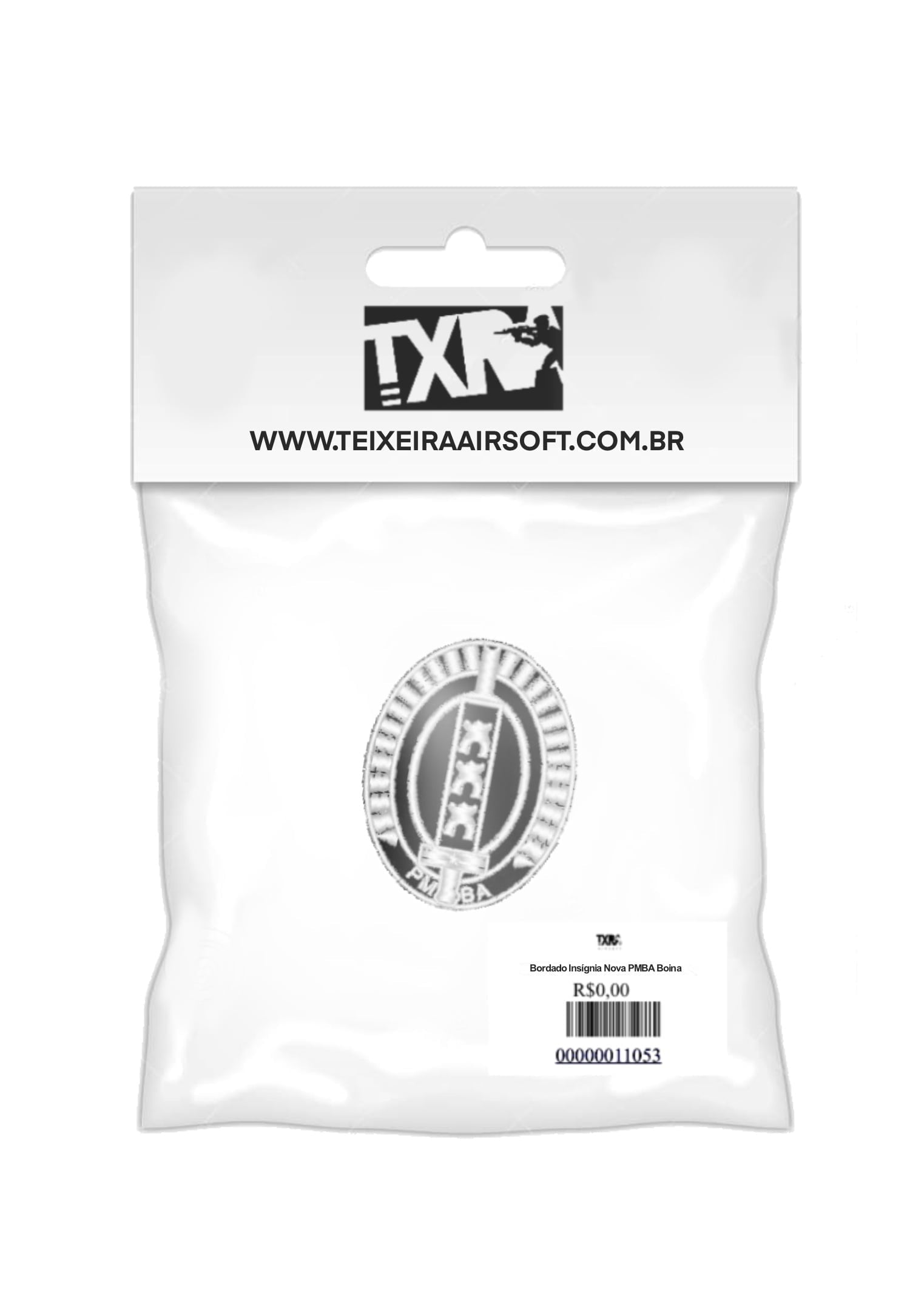 Patch Bordado Distintivo Insígnia de Boina PMBA
