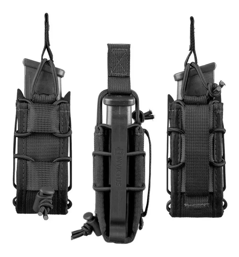KIT 02 Porta Carregadores Invictus Reload Pistola Modular Molle