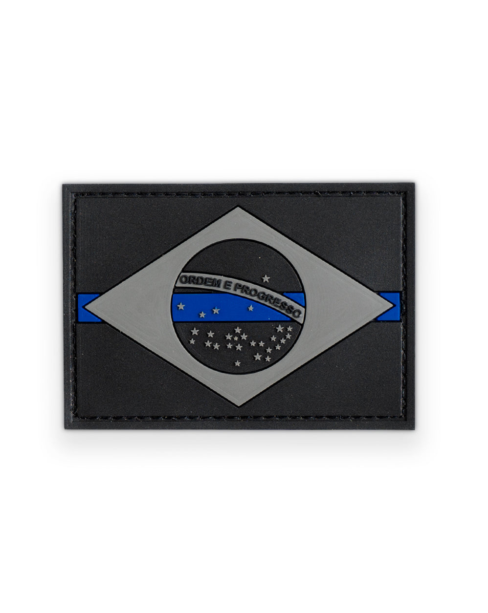 Patch Invictus Bandeira Brasil Faixa Azul