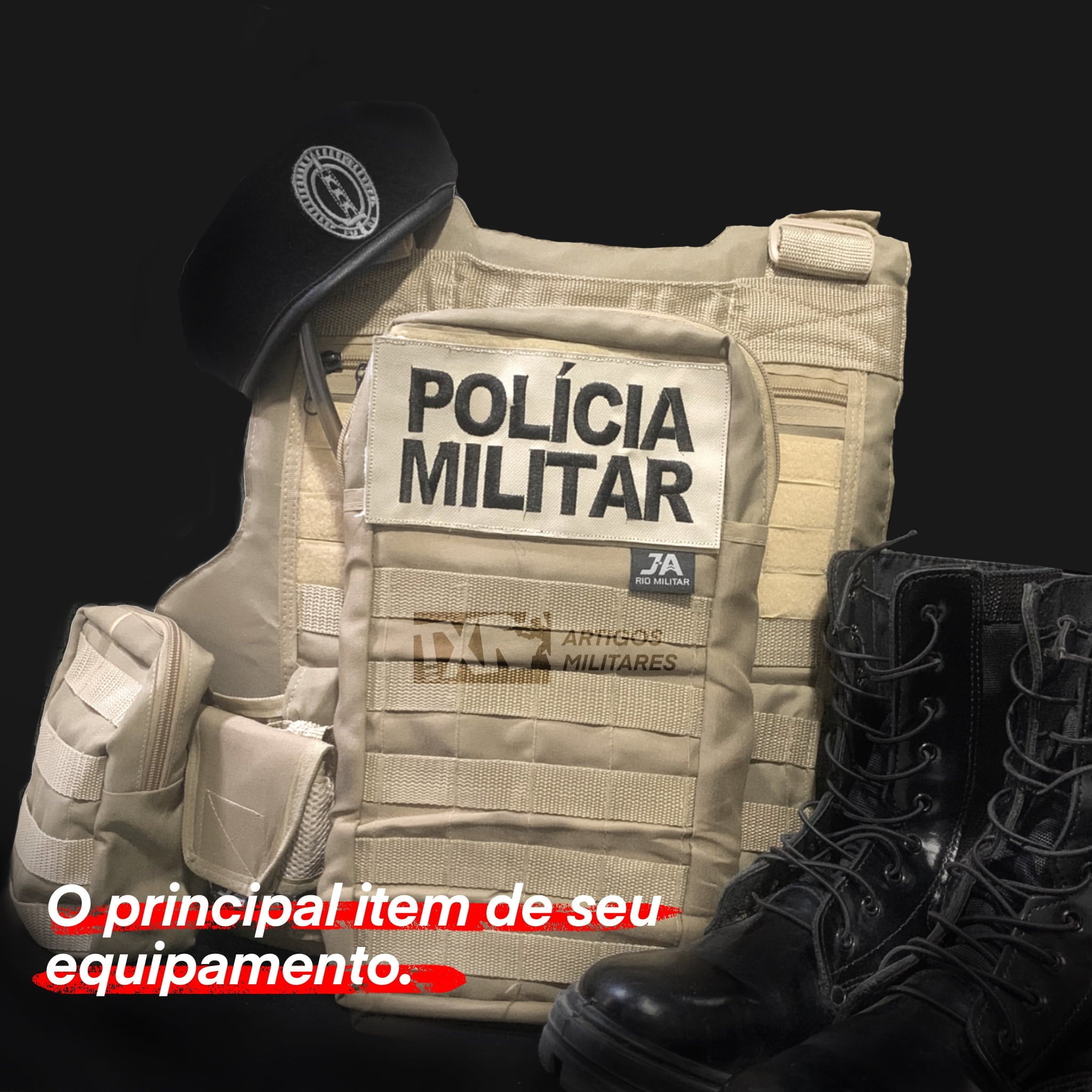 Combo Capa de Colete JA Padrão PMBA (G) + Bolso + Porta SMT