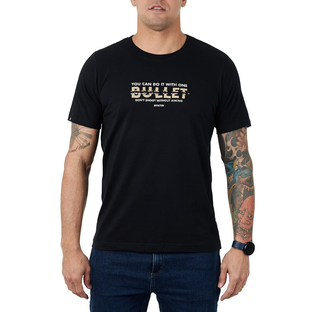 T-SHIRT INVICTUS CONCEPT BULLET PRETO
