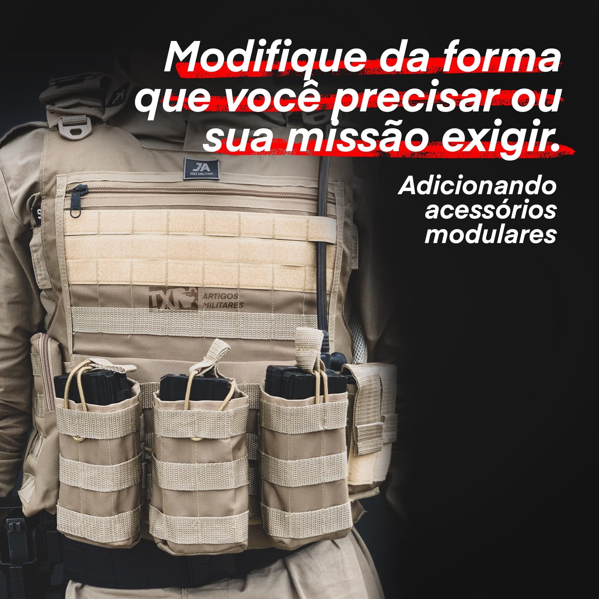 Combo Capa de Colete JA Padrão PMBA (G) + Bolso + Porta SMT