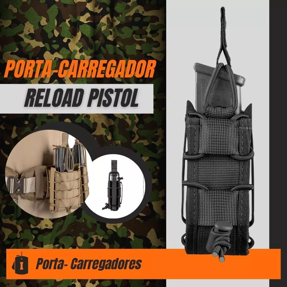 KIT 02 Porta Carregadores Invictus Reload Pistola Modular Molle