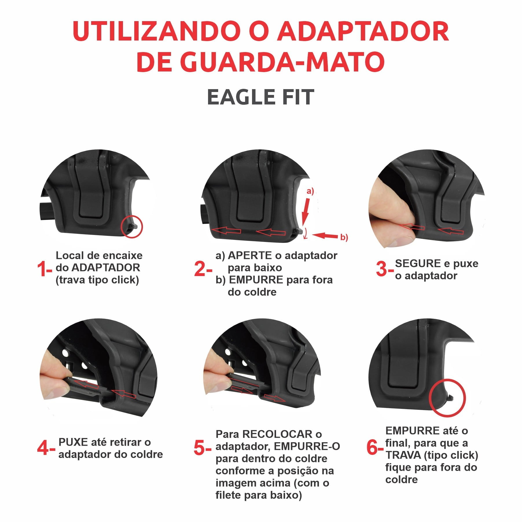Coldre Universal Modular Bélica Eagle Fit Molle (Para Coletes)