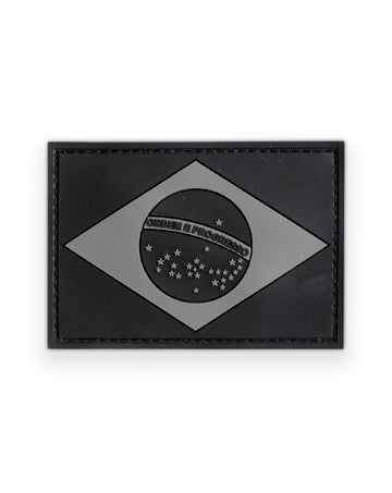 Patch Invictus Bandeira Brasil Negativa
