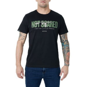 T-SHIRT INVICTUS CONCEPT NOT SCARED PRETO